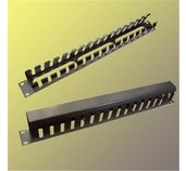 Vyvazovací panel 19” 1U – kov Lišta Průchozí černý foto