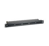 19” ISDN panel Solarix 25 x RJ45 černý 1U foto