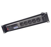 Napajeci panel ACAR A-504, 3m ,5 pozic, přep.ochrana, vana do 19” racku foto