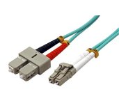 Optický patch cord Duplex LC-SC 50/125 1m MM OM4 foto