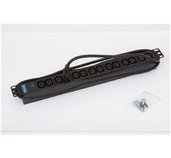 19” 14xIEC C13,kontrol.,3x1.5mm 2m kab.IEC320 C14 foto