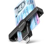 AXAGON CRE-SMPC, USB-C PocketReader čtečka kontaktních karet Smart card (eObčanka, eID klient) foto