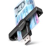 AXAGON CRE-SMPA, USB-A PocketReader čtečka kontaktních karet Smart card, (eObčanka, eID klient) foto