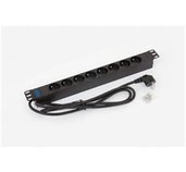 19” 8xCZ zásuvka,3x1.5mm 2m kabel CZ-DE, RAL9005 foto