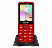 EVOLVEO EasyPhone XO, mobilní telefon pro seniory s nabíjecím stojánkem (červená barva) foto