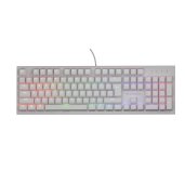 Genesis herní mechanická klávesnice THOR 303/RGB/Outemu Peach Silent/Drátová USB/US layout/Bílá foto