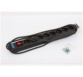 19” 8xCZ zás.vypínač,3x1.5mm 2m kab.CZ-DE,RAL9005 foto