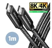 AXAGON BUCM4X-CM10AB NewGEN+ kabel USB-C <-> USB-C, 1m, USB4 Gen 3×2, PD 240W 5A, 8K HD, ALU, oplet foto