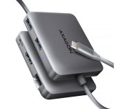 AXAGON HMC-5HL USB 5Gbps hub, 2x USB-A, HDMI 4k/60Hz, RJ-45 GLAN, PD 100W, kabel USB-C 20cm foto