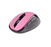 Myš C-TECH WLM-02P, černo-růžová, bezdrátová, 1600DPI, 6 tlačítek, USB nano receiver foto