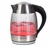Salente StripeGlass, rychlovarná konvice 1,8 l, nerez/skleněná, červené podsvícení foto