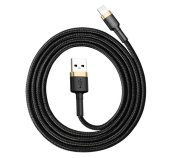 Baseus datový kabel Cafule Lightning 1m 2,4A zlato-černý foto