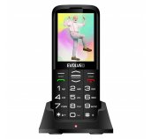 EVOLVEO EasyPhone FS, vyklápěcí mobilní telefon 2.8” pro seniory s nabíjecím stojánkem (černá barva) foto