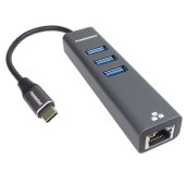 PremiumCord Adapter USB-C na Gigabit + 3x USB 3.0 foto