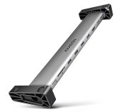 AXAGON HMC-10HLS, USB 5Gbps hub, 4x USB-A, HDMI 4k/60Hz, RJ-45 GLAN, SD/mSD, PD 100W, kabel 25cm foto