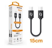 ALIGATOR Datový kabel POWER USB-C/USB-C 15cm, černý foto