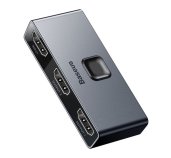 Baseus HDMI rozbočovač Matrix HDMI Splitter 2v1/1v2 šedý foto