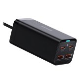 Baseus Rychlonabíječka do sítě GaN3, 2x USB-A, 2x USB-C 100W černá foto