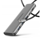 AXAGON HMC-5H, USB 5Gbps hub, 3x USB-A, HDMI 4k/30Hz, PD 100W, kabel USB-C 100cm foto