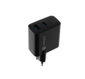 Univerzální USB nabíječka Natec RIBERA GaN 45W, 1X USB-A, 1X USB-C, černá foto