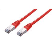 Kabel C-TECH patchcord Cat5e, FTP, červený, 0,25m foto
