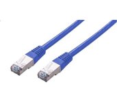 Kabel C-TECH patchcord Cat5e, FTP, modrý, 0,25m foto