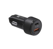 ER POWER 30W PD USB-C/USB-A autonabíječka, černá foto