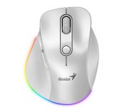 Genius Ergo 9000S Pro/Ergonomická/Optická/Pro praváky/2 400 DPI/Bezdrátová USB + Bluetooth/Bílá foto