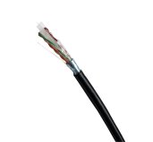 DATACOM FTP drát CAT6 PE,Fca 100m cívka,černý,OUTDOOR, metráž foto