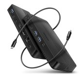 AXAGON HMC-U4, USB4 40Gbps dock, 3x USB-A, 2x USB-C, HDMI & DP 8K/30Hz, RJ-45, SD/mSD, audio, PD100W foto