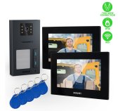 EVOLVEO DoorPhone AP2-2 drátový videotelefon pro dva byty s aplikací, černý foto