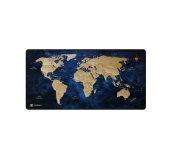 Maxi podložka pod myš Natec WORLD, 80x40cm, modrá foto