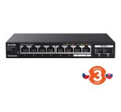 Tenda TEM2010X - Multi-gigabit switch, 8x 2.5G RJ45 + 2x 10G SFP+ port, MAC 16K, ochrana 6kV foto