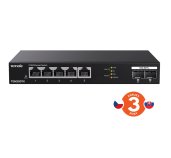 Tenda TEM2007X - Multi-gigabit switch, 5x 2.5G RJ45 + 2x 10G SFP+ port, MAC 16K, ochrana 6kV foto