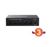 Tenda TEG1005M - 5x 10/100/1000 Mbps Kovový Switch, Fanless - bez ventilátorů, ochrana 6 kV foto