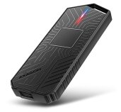 AXAGON EEM2-GAM, USB-C 10Gbps - NVMe & SATA SSD GAME M.2 box, bezšroubkový foto