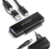 AXAGON ADSA-FPX, USB-C 10Gbps - SATA 6G, 2.5”/3.5” SSD/HDD FAST PORT X adaptér, vč. AC napáječe foto