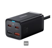 Baseus rychlonabíječka do sítě GaN3 Pro, 2x USB-C, 2x USB 65W černá foto
