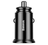 Baseus rychlonabíječka do auta 2xUSB QC3.0 30W černá foto