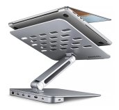 AXAGON HMC-STND, stojan pro 10”-16” notebooky, USB 5Gbps hub, 3x USB-A, HDMI 4k/60Hz, RJ-45, PD 100W foto