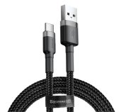 Baseus datový kabel Cafule USB-C 2m 2A šedo-černý foto