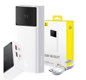 Baseus power banka Star-Lord 20000 mAh 65W 2x USB-A/micro USB/USB-C bílá foto