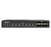 QNAP řízený průmyslový switch QSW-IM3216-8S8T: 16x 10G porty (8x 10Gb SFP+ a 8x 10Gb RJ-45) foto