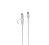 Dual Cable USB-C C/L Mfi 200cm white foto