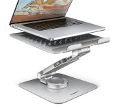 AXAGON STND-LR, hliníkový stojan pro notebooky 10” - 17” s nastavitelnou výškou, úhlem a 360° rotací foto