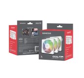 Ventilátor Genesis OXAL 120 ARGB, 3-Pack, Bílý foto