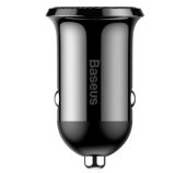 Baseus CCALLP-01 Grain Pro Nabíječka do Auta 2xUSB 4.8A Black foto