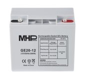 MHPower GE20-12 Gelový akumulátor 12V/20Ah, Terminál T1 - M5, Deep Cycle foto