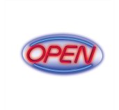 Dekorativní PLEXI LED neon Open modro-červený foto