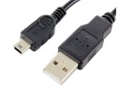 Datový kabel Forever USB/miniUSB 1m 1A černý foto